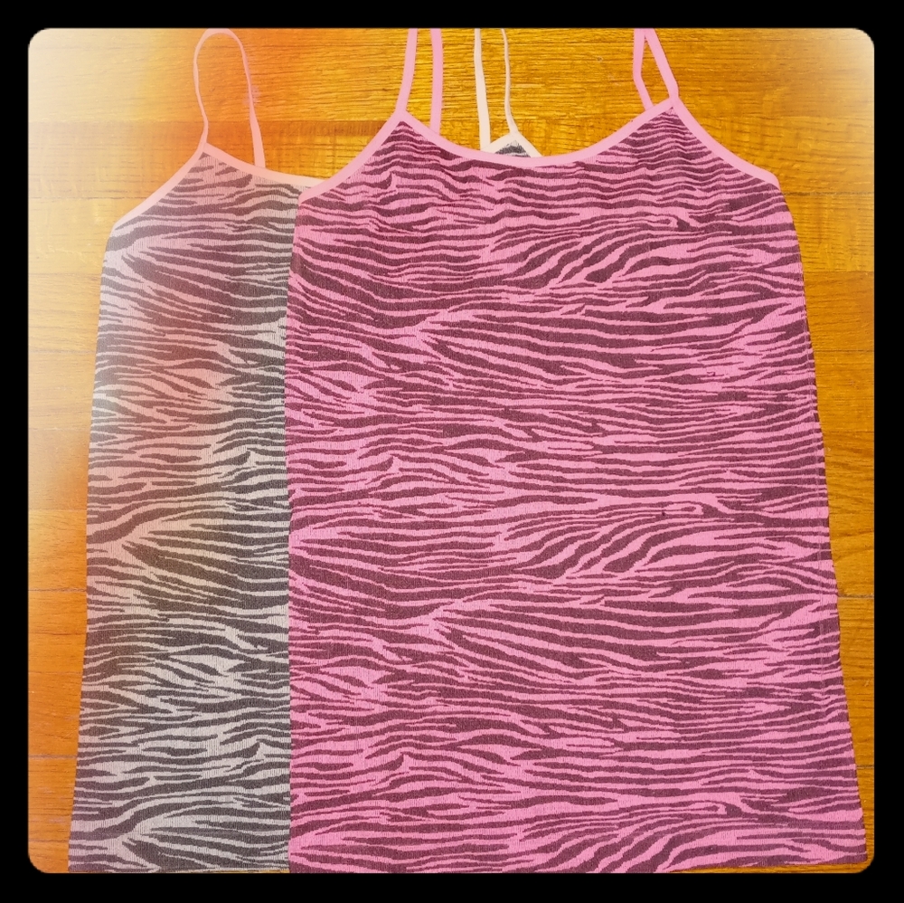 Zebra Print Tank Tops